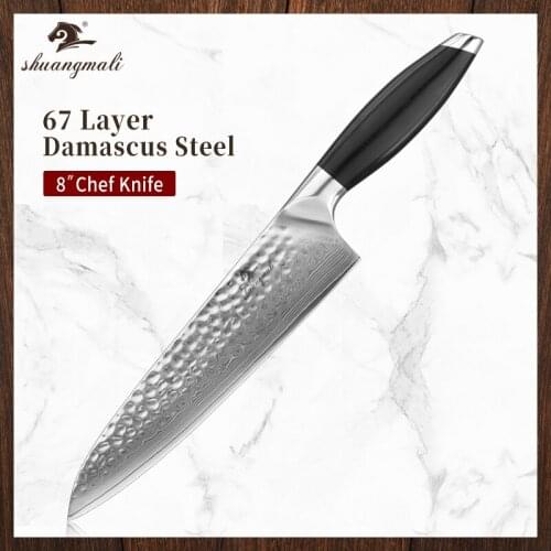 8 Inch Cooking Utility Chef Knife 67Layer Damascus Steel Kitchen Chef Knives Slicing Meat Vegetable Chef Knife With G10 Handle
