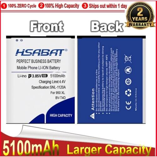 HSABAT 4800mAh BV-T4D phone battery for Nokia Microsoft Lumia 950 XL CityMan Lumia 940 XL RM-1118 BVT4D