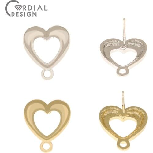 Cordial Design 100Pcs 13*16MM Jewelry Accessories/Charms/Pendant/Heart Shape/Hand Made/Jewelry Findings & Components/DIY Making