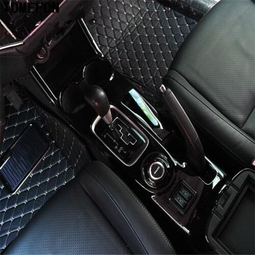 Car Auto Cover Styling For Mitsubishi Outlander 2016 Paintings Black Stick Gear Shift Level Base Front Water Cup Holder Cap Trim