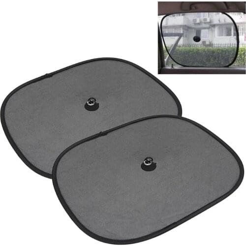 Car Styling 2Pcs Car Window Sunshade Sun Shade Visor Side Mesh Cover Shield Sunscreen Black