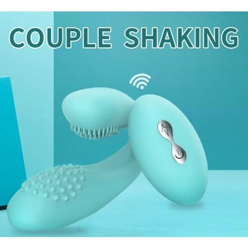 Wireless Vibrator Simulate G-spot Anal Double-head Vibrate Sex Toys Adult Waterproof USB Charge Mute C-shape Dildo Multiplayer