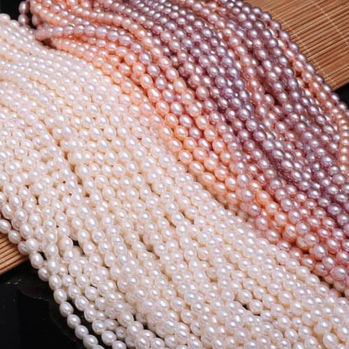 AAA Freshwater Pearl Rice-shaped Loose Beads 36 Cm For DIY Bracelet Earring Necklace Sewing Craft Jewelry Accessory