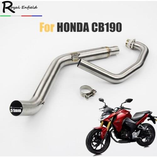 For Honda CB190 CB190R Motorcycle Exhaust Muffler Link Pipe 51mm for Honda cb190 Exhaust Headers Front Pipe