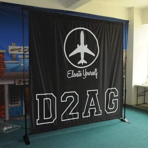 Jumbo step and repeat backdrop telescopic banner stand