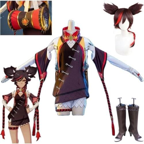 Game Genshin Impact Cosplay XINYAN Cosplay Costume Game Genshin Impact Costume for Women Halloween Suit Sexy Dress Outfit Set