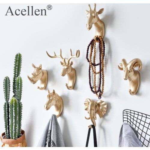 Hanger Keys Creative American Hanging Hook Holder Wall Hook Creative Animal Hooks Home Strong Seamless Sticking Hook Decorative