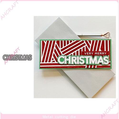 Merry Christmas Metal Cutting Dies for DIY Scrapbooking Photo Album Decorative Embossing PaperCard Crafts Die2020