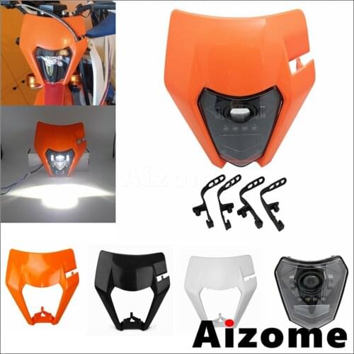 Motorcycle Headlight LED 6500K 60W Waterproof Hi/Lo Beam Motocross Headlamp For EXC SX XC XCF XCW FC FE TE X TC TX