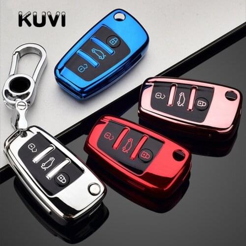 Soft TPU Car Remote Key Cover Case For Audi A3 8P A4 B7 B8 B5 B9 B6 A1 A5 Q7 Q5 A6 4F C6 C5 C7 C4 TT Q3 S3 A7 A8 C4 8N 8V 8L RS3
