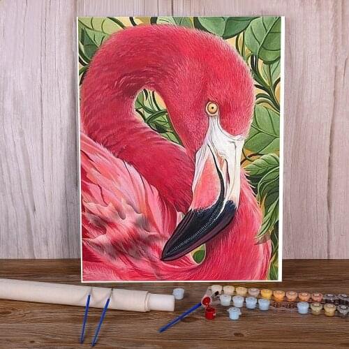Animal Bird Flamingo Painting By Numbers Kit Acrylic Paints 40*50 Picture By Numbers Photo Decorative Paintings Wholesale