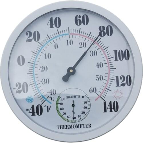 Indoor Outdoor Thermometer Wall Thermometer 10 inch Weather Thermometers and Hygrometer Wall-Mounted for Patio Home Outside