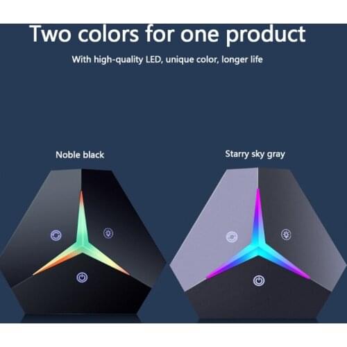 F19E Desktop Computer Switch RGB Light Touch Restart Power on Effect External Host Power Supply 2xUSB2.0 Fast Connecting