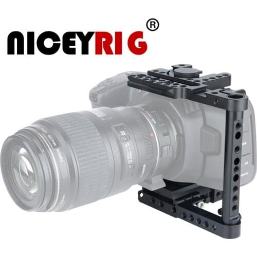 Niceyrig BMPCC 4K Quick Release Camera Cage Half Cage for Blackmagic Design Pocket Cinema Camera 4K With Manfrotto plate