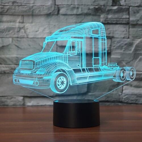 3D Illusion Night Lamp Car SUV Led Touch Sensor Colorful Nightlight for Room Decor Vehicle Acrylic Led Night Light