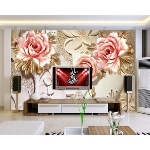 Custom papel DE parede 3 d,flower murals for the living room bedroom TV background wall waterproof wallpaper