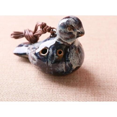 6 Holes Bird Shape Ocarina Music Instrument for Beginner Professional Performer Portable Decor