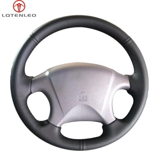 LQTENLEO Black Artificial Leather Steering Wheel Cover For Hyundai Tucson 2004 2005 2006 2007 2008 2009 2010 2011 2012 2013 2014