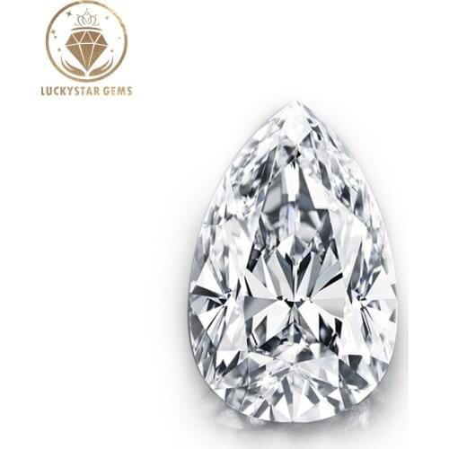 Wholesale Moissanite Diamond Water Drop Pear Shaped Loose Gemstone3x5~10x14mm 0.35CT-6.0CT D Color VVS1 For Jewelry Making
