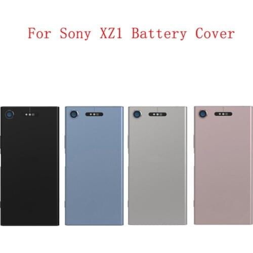 Original Rear Door Housing Case Battery Cover Panel wtih Heat sticker For Sony XZ1 Glass Cover Camera Lens with Logo