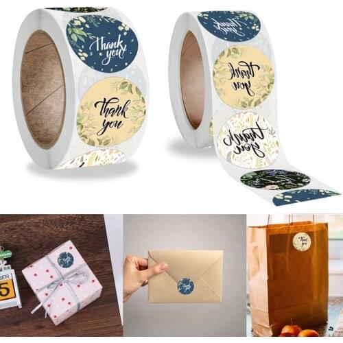 Gift Sealing Stickers 500pcs Thank you Stickers Festival Birthday Party Gift Decorations Labels