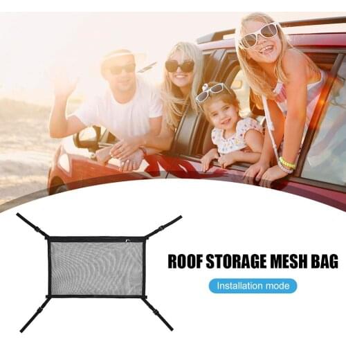 8kg Ceiling Storage Net Supplies Easily Installation Auto Interior Capacity Car Travel Pocket Personal Car Elements
