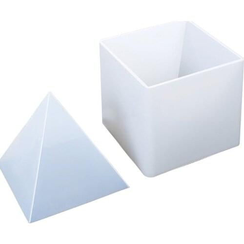Transparent Silicone Mold Pyramid Shape Molds DIY Resin Crafts Decorations