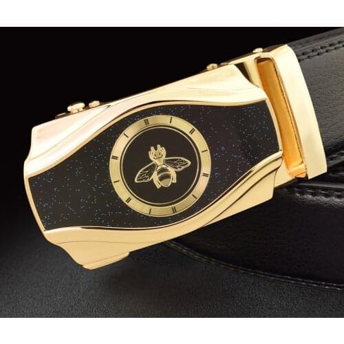 High quality Designer Belts Men Fashion Bee Z buckle Luxury Famous Brand Genuine Leather Belt Men Classic Exquisite Waist Strap