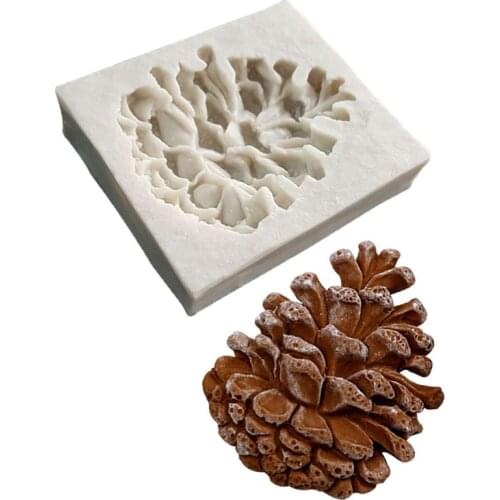 Silicone Pine Nuts Cone Fandont Mold Chocolate Candy Mould Christmas Cake Decoration Kitchen Pastry Tools