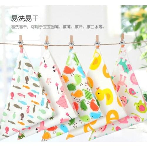 5pc/lot Baby Bibs 100% Cotton Triangle Head Scarf Boy Kerchief Girl Babador Bandana Dribble Bib