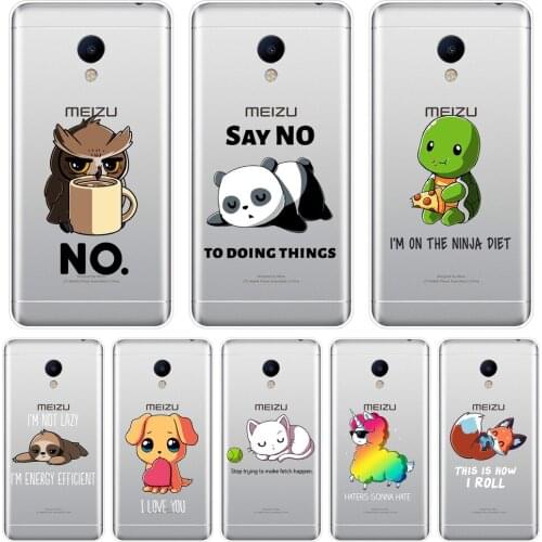 TPU Phone Case For Meizu M6 M5 M3 M2 Note Case Silicone Quotes Dog Cat Soft Back Cover For Meizu M2 M3 M3S M5 M5C M5S M6 M6S M6T
