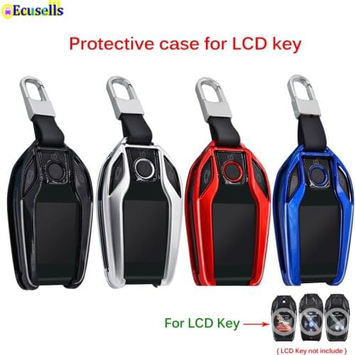 LCD Screen Car Key Protective Cover for CF400 CF500 TK800 Metal Protective Case Shell with Key Chain for VW Audi BMW Benz Toyota