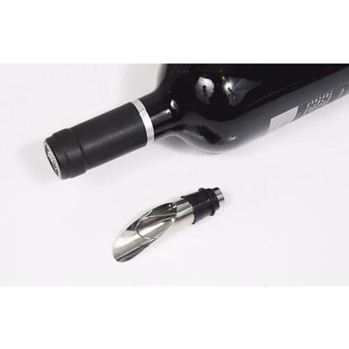 1PC 2 In 1 Wine Stopper Red Wine Pouring Tool Stainless Steel Wine Bottle Stoppers Funnel Pourer Wine Bottle Pourer ELJ 007