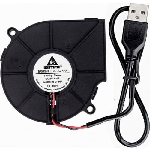 1PCS Gdstime 5V USB 75x15mm 75mm x 15mm 7515 DC Brushless Cooling Blower Fan 7515