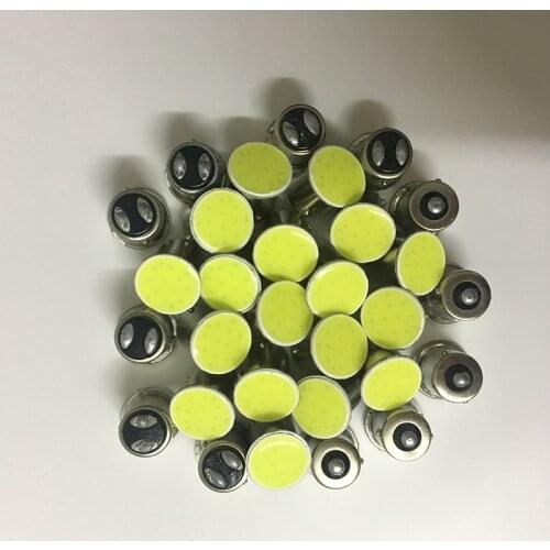 100x 1156 BA15S Led P21W 1157 Bay15d COB 12 SMD Light Bulb Car Turn Tail Signal Brake Lights White Blue Red 12V 24V