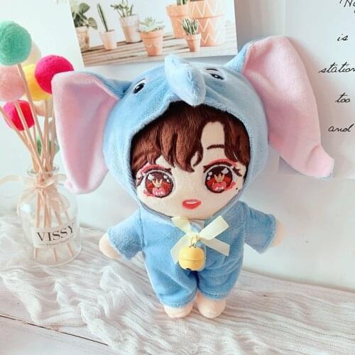 20cm Plush Dolls Clothes Outfit Accessories for Korea Kpop EXO Idol Dolls Pajama Bodysuit Clothing Fans Gift Collection