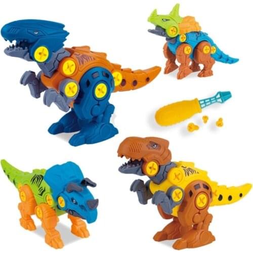 3D DIY Removable Combination Assembly Dinosaur Construction Set Children Puzzle Game Model Kits Educational Toys