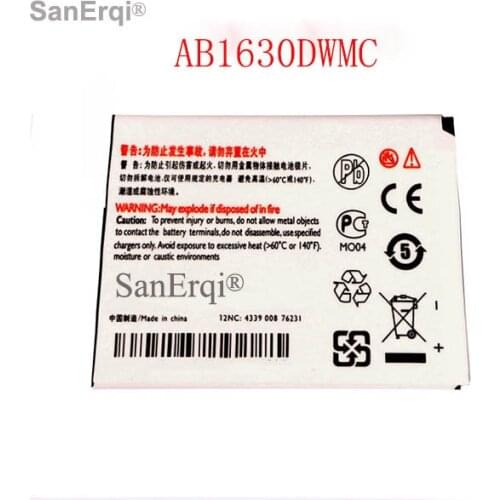 Brand New SanErqi battery For PHILIPS W536 W635 W6350 cellphone AB1630DWMC battery for X2560 W635 W6350 T539 D633 battery