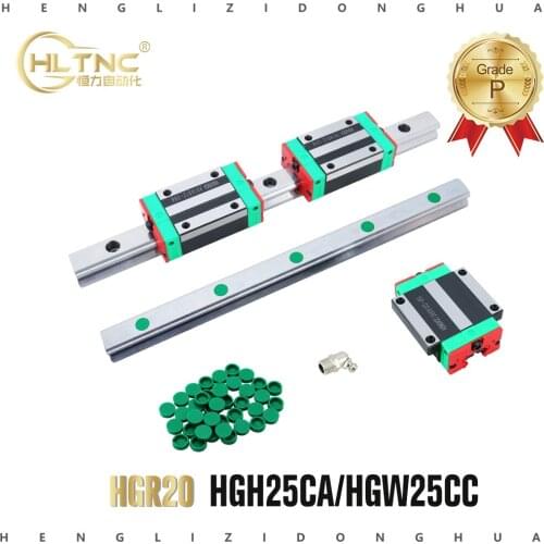 HGR25 linear guide 25mm 2pc linear guide rail any length+ 4pc linear carriage HGH25CA or HGW25CC CNC parts free shipping for cnc