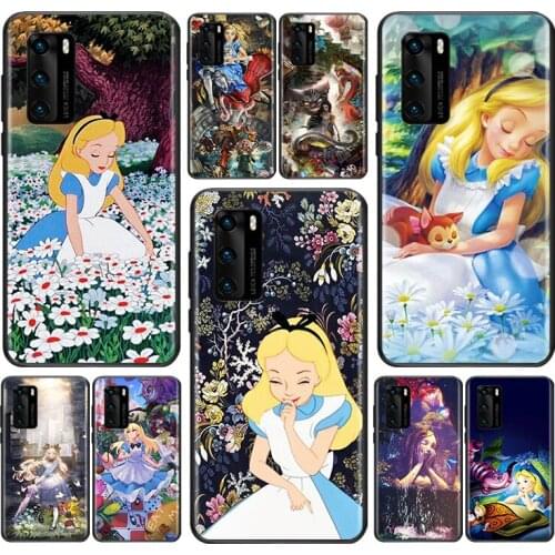 Alice in Wonderland For Huawei P Smart Z S Pro Plus 2018 2019 2020 2021 Mate 10 20 30 40 RS PRO Plus lite Phone Case