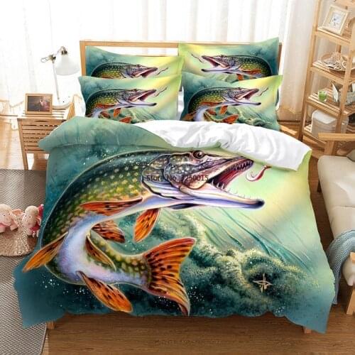 3d Fish Mouth Bedding Set Duvet Cover Set 3d Bedding Digital Printing Bed Linen Queen Size Animal Ocean Design