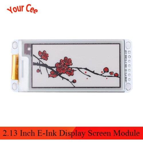 2.13 Inch E-Paper Module E-Ink Display Screen Module Black Red White Color SPI Supports Partial Refresh For Arduino