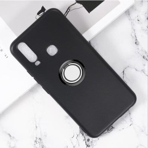 For Vivo Y17 Y12 Back Ring Holder Bracket Phone Case Cover Phone TPU Soft Silicone Cases ON Vivo Y15 6.35"