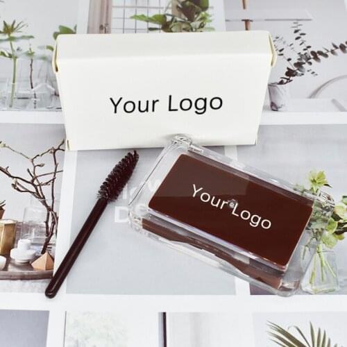 Wholesale Eyebrow Styling Soap With Brush Waterproof Brow Setting Gel Black Brown Clear Eyebrow Tint Brow Pomade Private Label