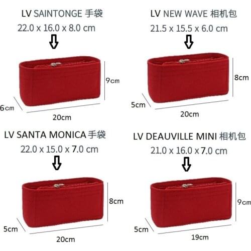 For Saintonge NEW WAVE Santa Monica CameRa Zip Handbag Felt Cloth Insert Bag Organizer Makeup Inner Purse Portable Cosmetic Bags