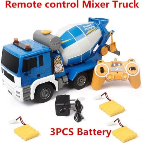 2019 New High Simulation Remote control Mixer Truck self-unloading dirt Cement Concrete Mixer Stir Rotating RC Truck With Light