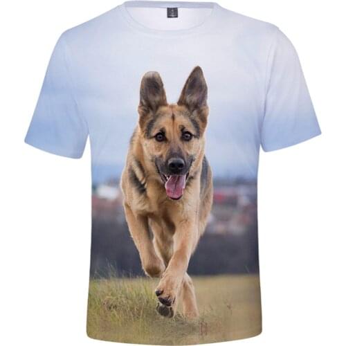 2021 New Personalized T-Shirt 3d Printed German Shepherd Dog Lovely Young Summer Fashion Jacket Xxs-6xl
