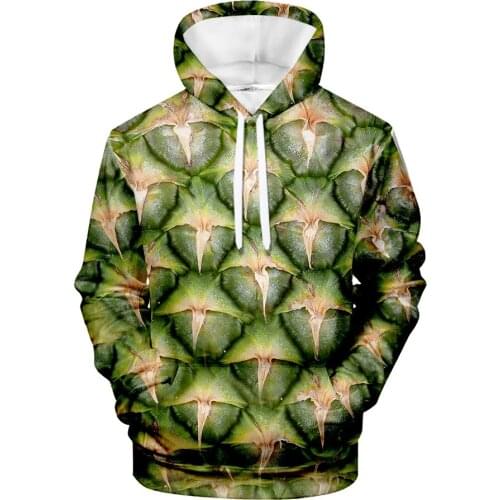 New Product 3D Fruit Skin Color Printing Digital Printing Cosplay Male Flower Hooded