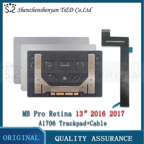 Original Gray Space Gray/Silver Color A1706 Touchpad Touchpad With Cable For Macbook Pro Retina 13.3 '' A1706 Trackpad 2016 2017