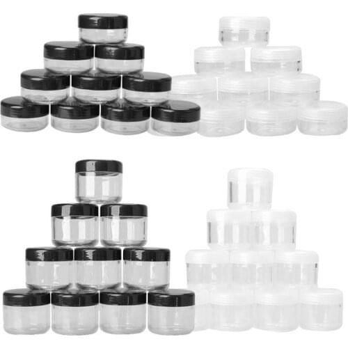 10 Pcs Plastic Storage Box Nail Art Cosmetic Bead Gems Case Bottle Pot B99